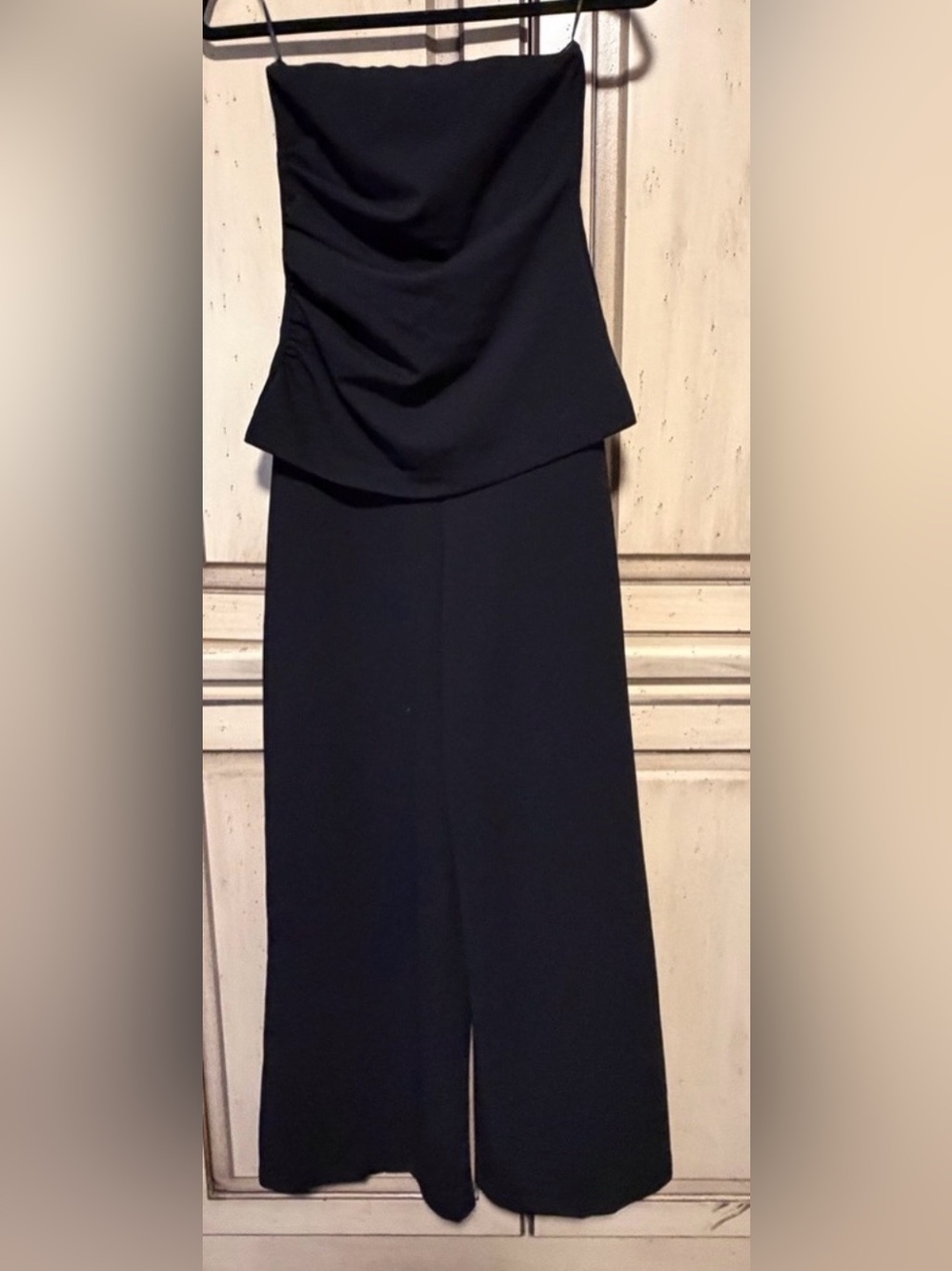 Strapless Black Wide-Leg Jumpsuit